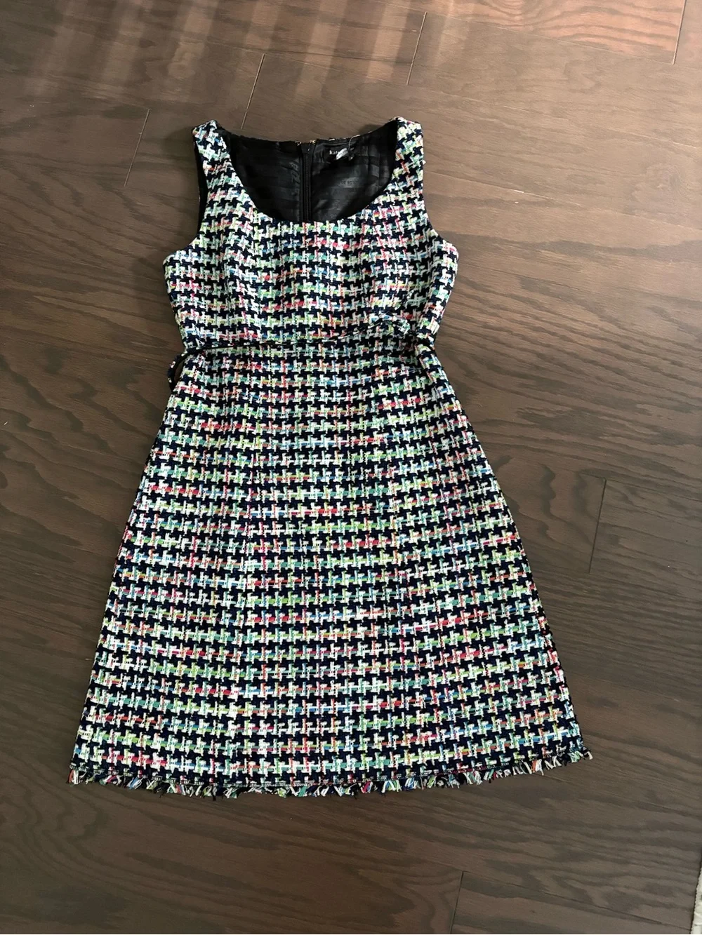 kate spade Black Multicolor Tweed Midi Dress Smoke-free home